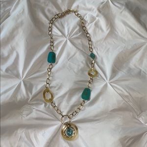 Turquoise and gold necklace